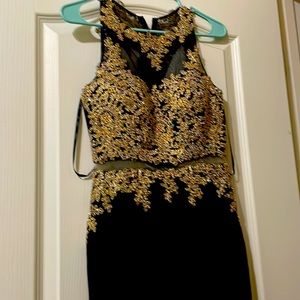 Gold and black prom/homecoming dress. Worn once.